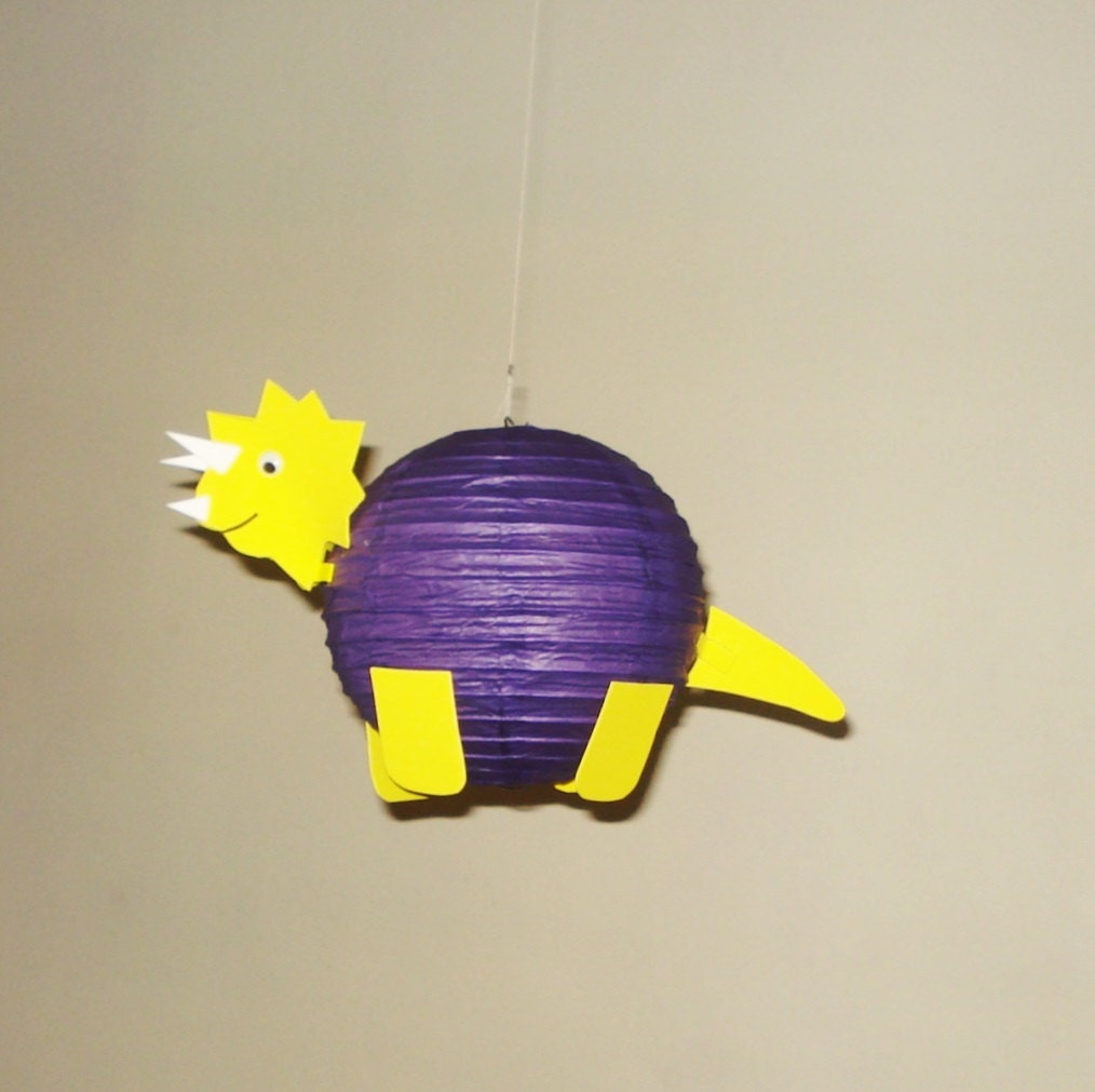 triceratops Dinosaur paper lantern. Party Decorations Baby Etsy