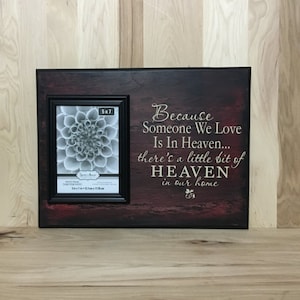 Because someone we love is in heaven wood sign, memorial gift, memorial sign, custom wooden sign, wall decor, home decor signs, wall art