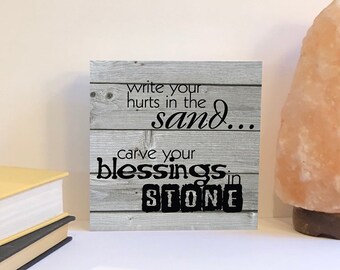 Write Your Hurts in the Sand Carve Your Blessings God Wall Decal Vinyl Art R54