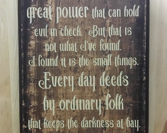 Gandalf wood sign quote, J R R Tolkien wood sign with saying, inspirational quote, custom wooden sign, inspirational wall art