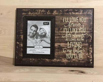 I'll love you forever custom wood sign, my baby you'll be new baby gift, nursery wall decor, custom wooden sign, kids room wall art