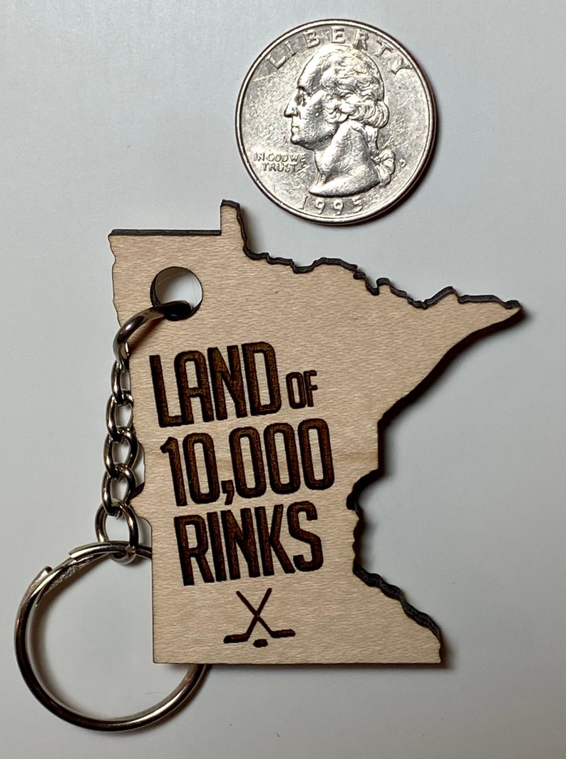 Minnesota keychain funny Minnesota wood keychain land of Etsy