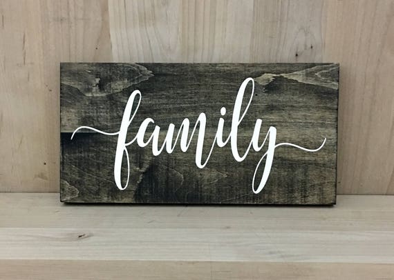 Family Wood Sign Home Decor Family Sign Family Rustic Home Etsy