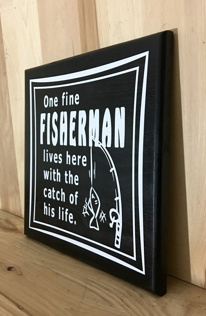 Fishing decor fishing wood sign Father's Day gift gift Etsy