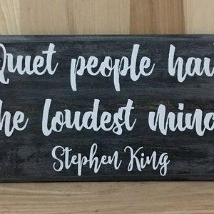 Stephen King wood sign quote, inspirational quote, custom wooden sign, book lover gift,  positive quote, inspirational wall art