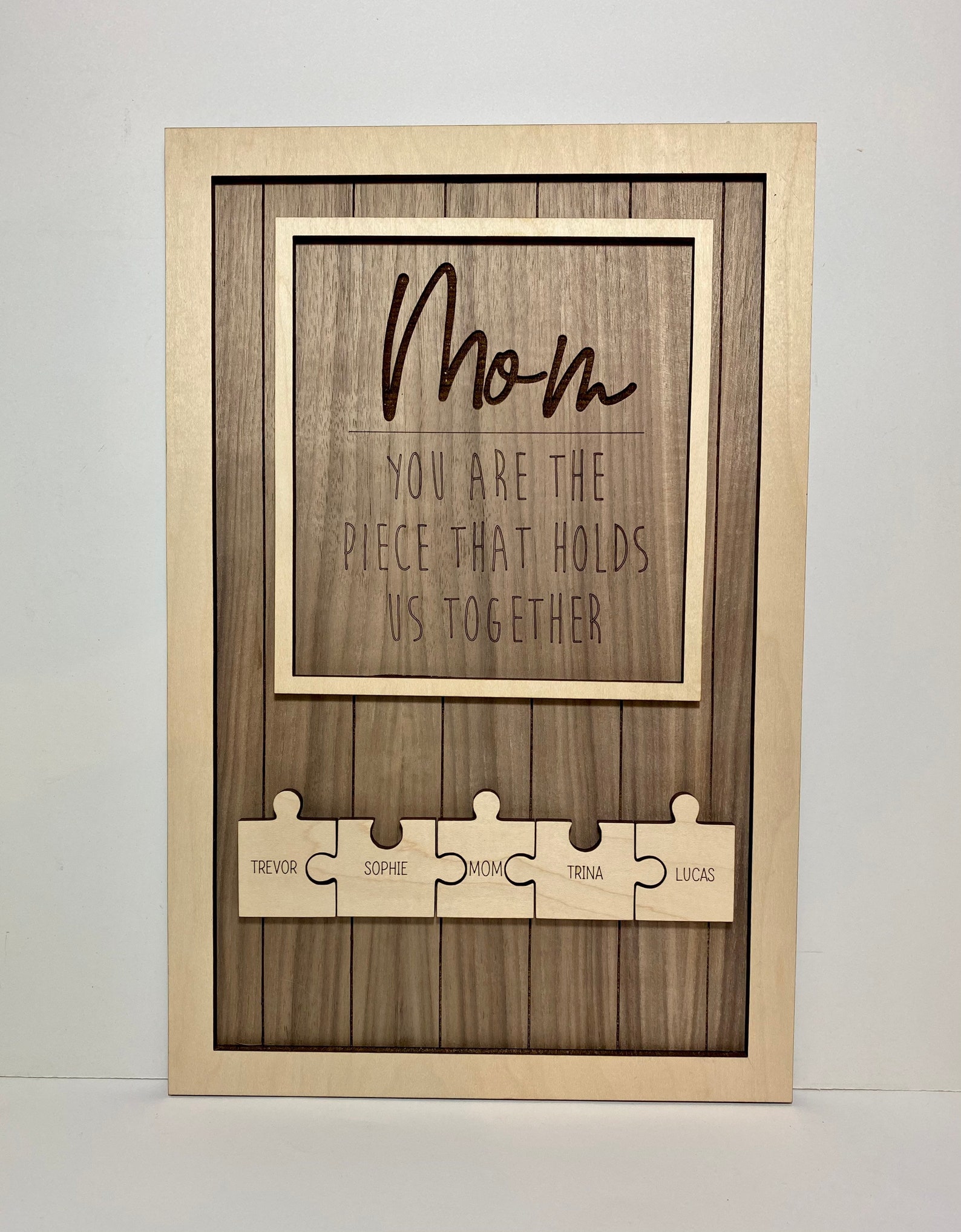 Personalized Mom Wood Sign Home Decor Gift for Mom Etsy