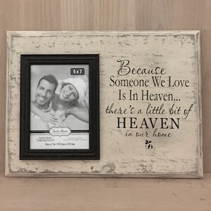 Because someone we love is in heaven wood sign, memorial gift, memorial sign, custom wooden sign, wall decor, home decor signs, wall art