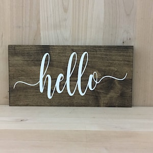 Hello wood sign, hello wall decor, hello home decor wall art, hello sign wood, hello wall hanging, hello office sign, hello wall art
