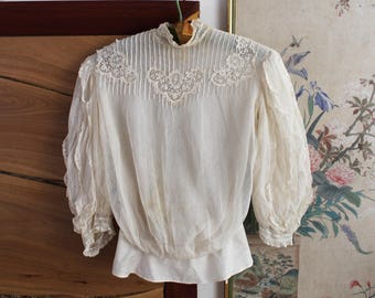 Victorian Blouse / Vintage Edwardian Blouse / XS S