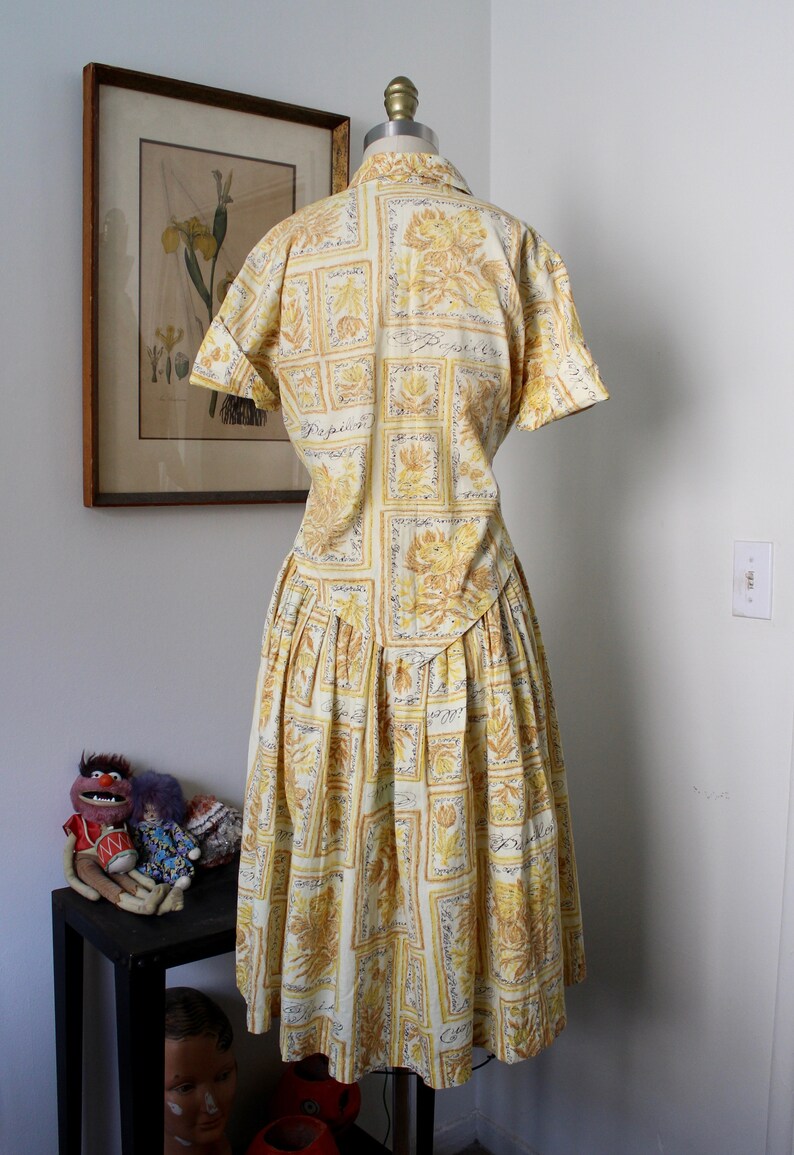 1950s Set Vintage 50s Full Skirt Blouse and Skirt S