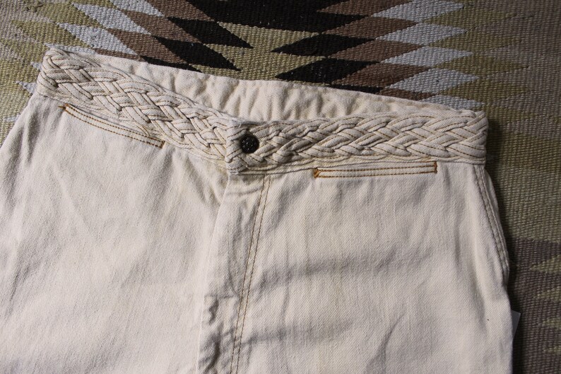 1970s Pants Vintage 70s Tan Cotton Pants L