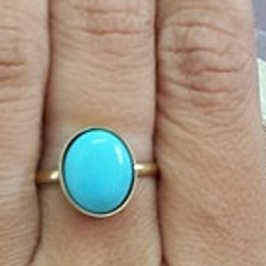 Cocktail Ring, Turquoise ring, Statement Ring, December birthstone ring, Bezel Set Ring, Birthstone Ring , Gold ring
