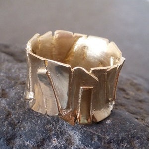 Wedding ring, Bridal jewelry, Gold Wedding Band ,Hammered Wedding Ring, for him or her ring,