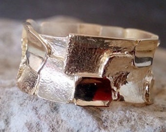Handmade 14k Gold Filled Wedding Band, Unique Ring