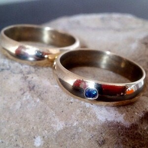 Sapphire wedding set, blue wedding, stackable rings, delicate rings, wedding gold bands, bridal jewelry, gemstone ring