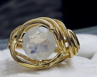 Natural Moonstone Ring, 14k Gold Filled, Bridal Wedding Gift