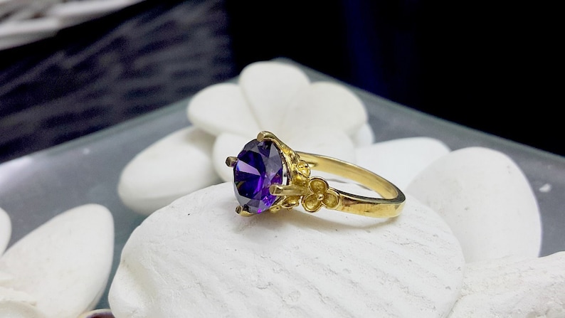 boho waw ring gemstone ring cocktail round ring,bridal jewelry gold ring SALE Amethyst ring,stack purple ring