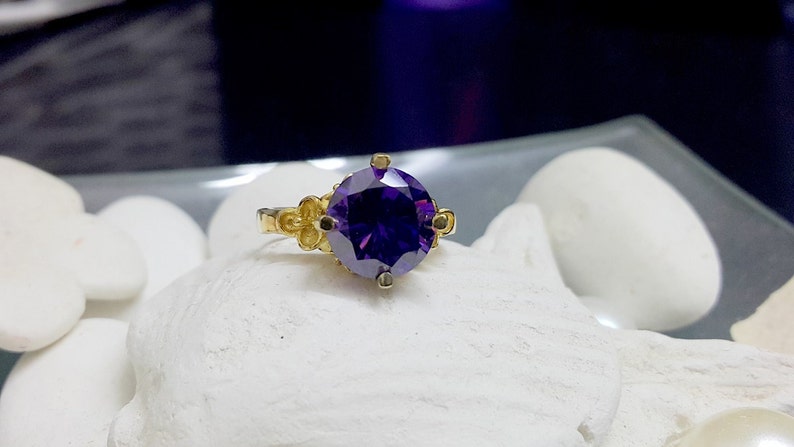 boho waw ring gemstone ring cocktail round ring,bridal jewelry gold ring SALE Amethyst ring,stack purple ring