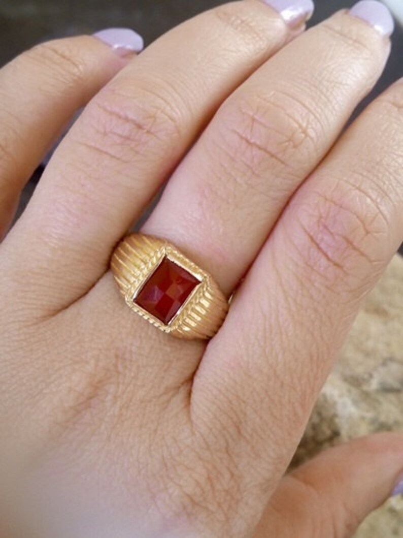 SALE Mens gemstone ringunisex statement ring gift for Etsy