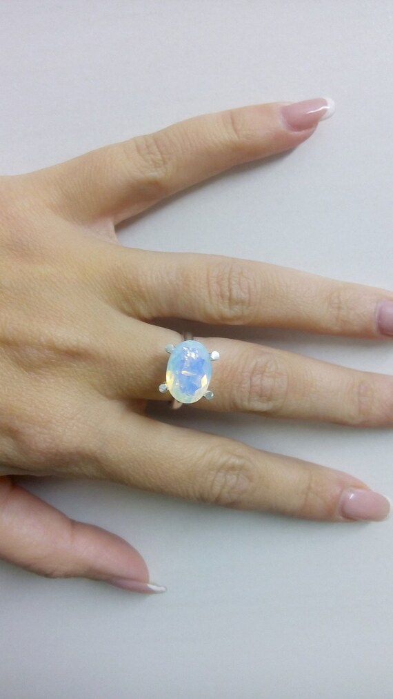 VENTE Opaline bijoux Opale Pierre de lune ovale bague Etsy