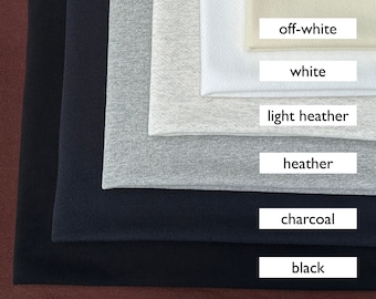 100% Cotton Fleece With Matching RIb USA Made Heavy Sweater Knit Fabric By the Yard