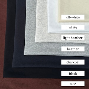 100% Cotton Fleece With Matching RIb USA Made Heavy Sweater Knit Fabric By the Yard