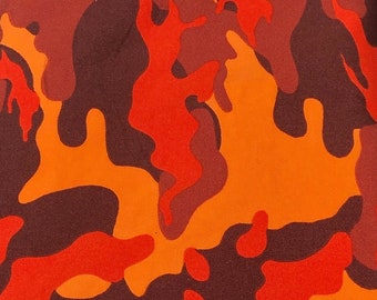 pic Orange Camo Fabric orange camo fabric etsy