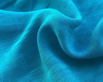 44" Neon Blue 100% Tencel Lyocell Cupro Georgette 4.5 OZ Light Woven Fabric By the Yard