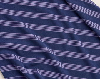 Striped Cotton Jersey Knit Fabric, Purple Stripe, 60% Cotton 40 Polyester 146 GSM, Soft Drapey Apparel, Sold by the Yard