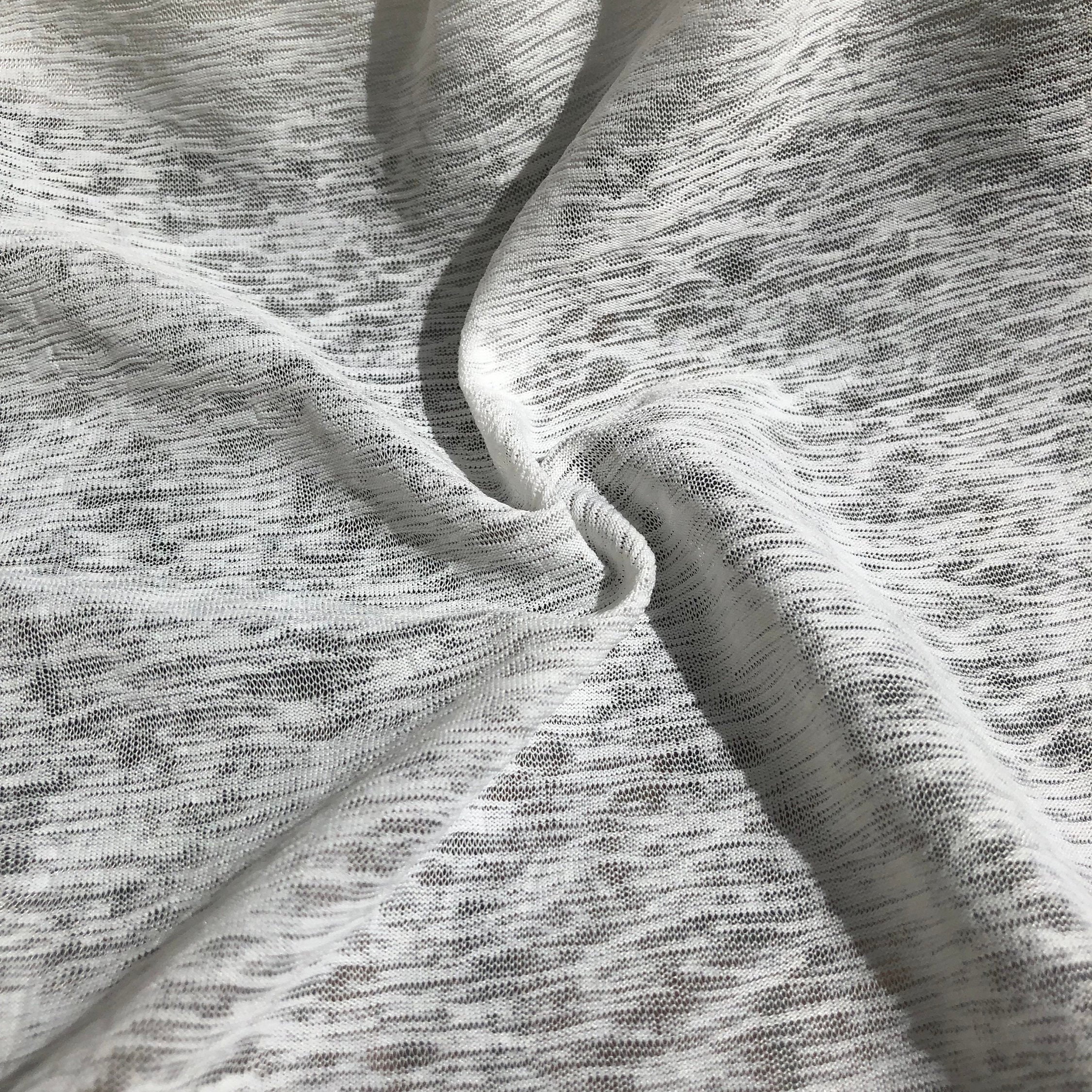 60 100 Cotton Slub 5 OZ Optic White Jersey Knit Fabric By the Yard