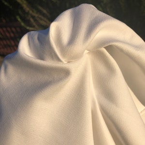 60" 100% Cotton Twill Optic White Apparel & Face Mask Woven Fabric By the Yard