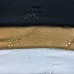 Leaf Embroidery Tencel Woven Fabric | By the Yard image 1