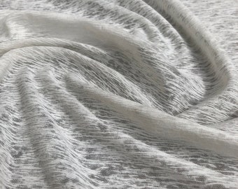 Tejido de punto jersey blanco óptico de 5 oz, 100 % algodón, 60", cortado a medida