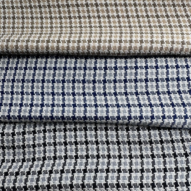 Jacquard Checkered Shirting Tencel Woven Fabric | By the Yard image 1