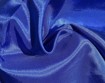62" Ocean Blue Glossy Shiny 100% Polyester Woven Fabric By the Yard