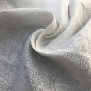 60 100% Linen 4 OZ Handkerchief White Woven Fabric By the Yard image 4