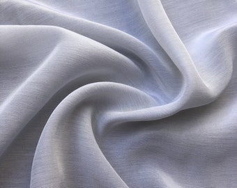 58" Peachskin Acetate White Faille Woven Fabric By the Yard