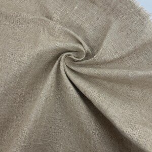 Tela de tapicería para ropa de peso medio, mezcla de lino y algodón, color caqui, cortada a medida, 10 oz