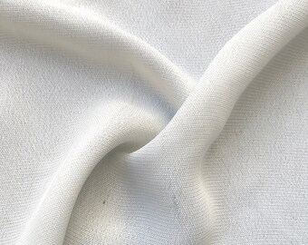 58" 100% Tencel Lyocell Georgette Solid White Light Woven Fabric By the Yard