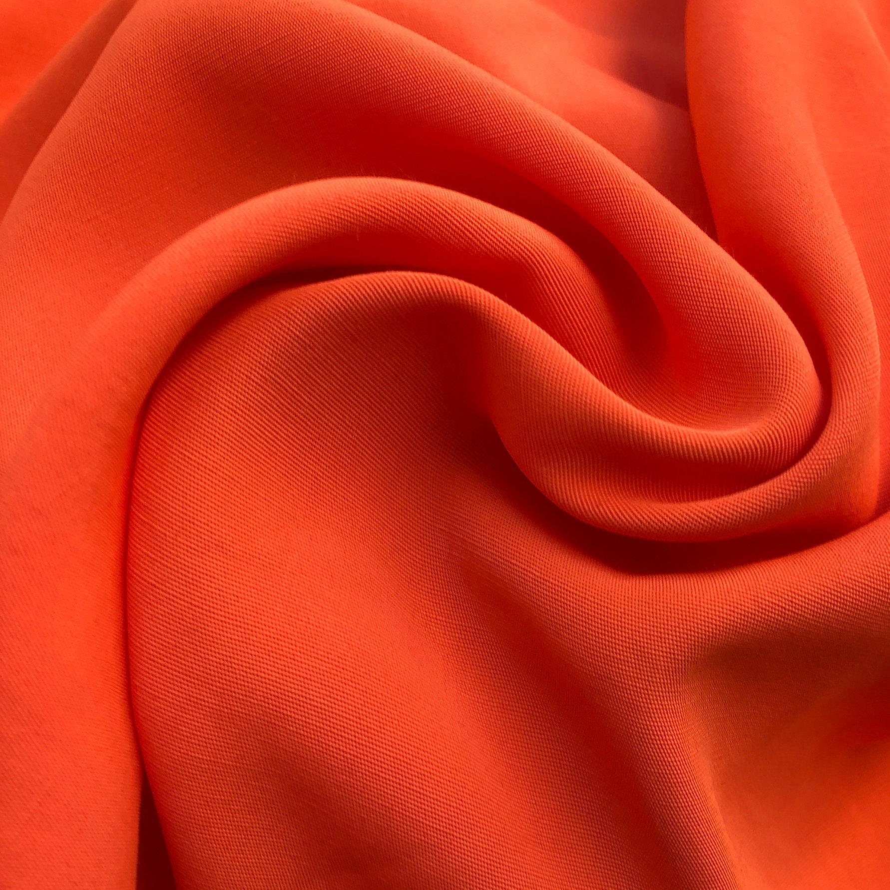 60 100 Rayon Faille Blitz Dark Orange Woven Fabric By the Yard