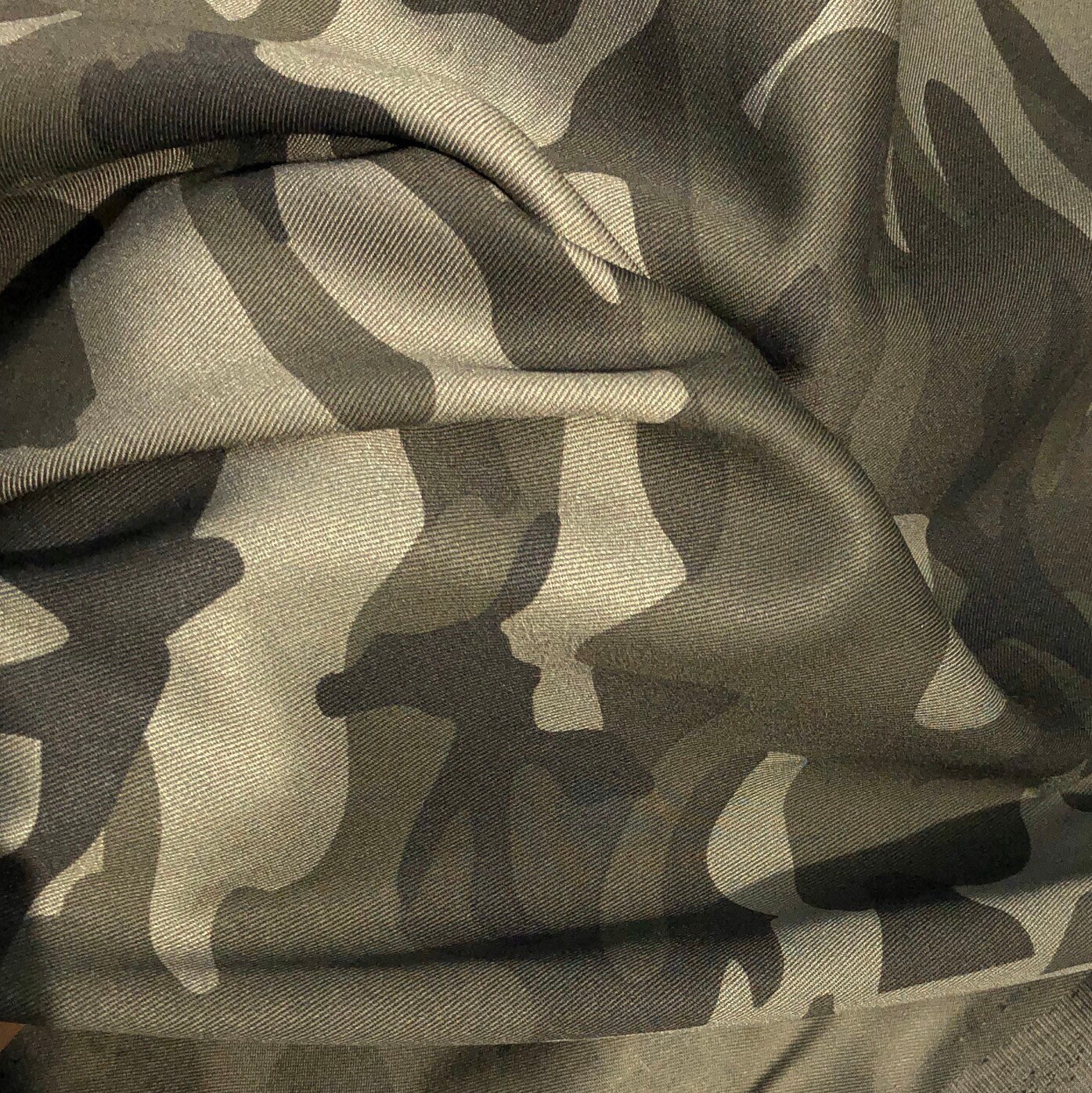 60 Cotton Rayon 6 OZ Twill Dark Green Camouflage Camo Print Apparel ...