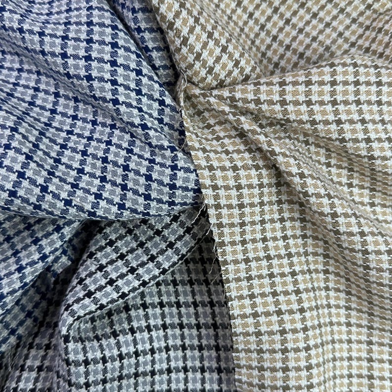 Jacquard Checkered Shirting Tencel Woven Fabric | By the Yard image 5