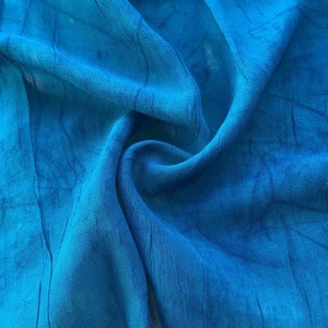 46&quot; Ocean Blue 100% Tencel Lyocell Cupro Georgette 4.5 OZ Light Woven Fabric By the Yard