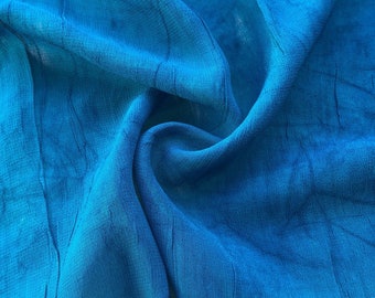 46" Ocean Blue 100% Tencel Lyocell Cupro Georgette 4.5 OZ Light Woven Fabric By the Yard
