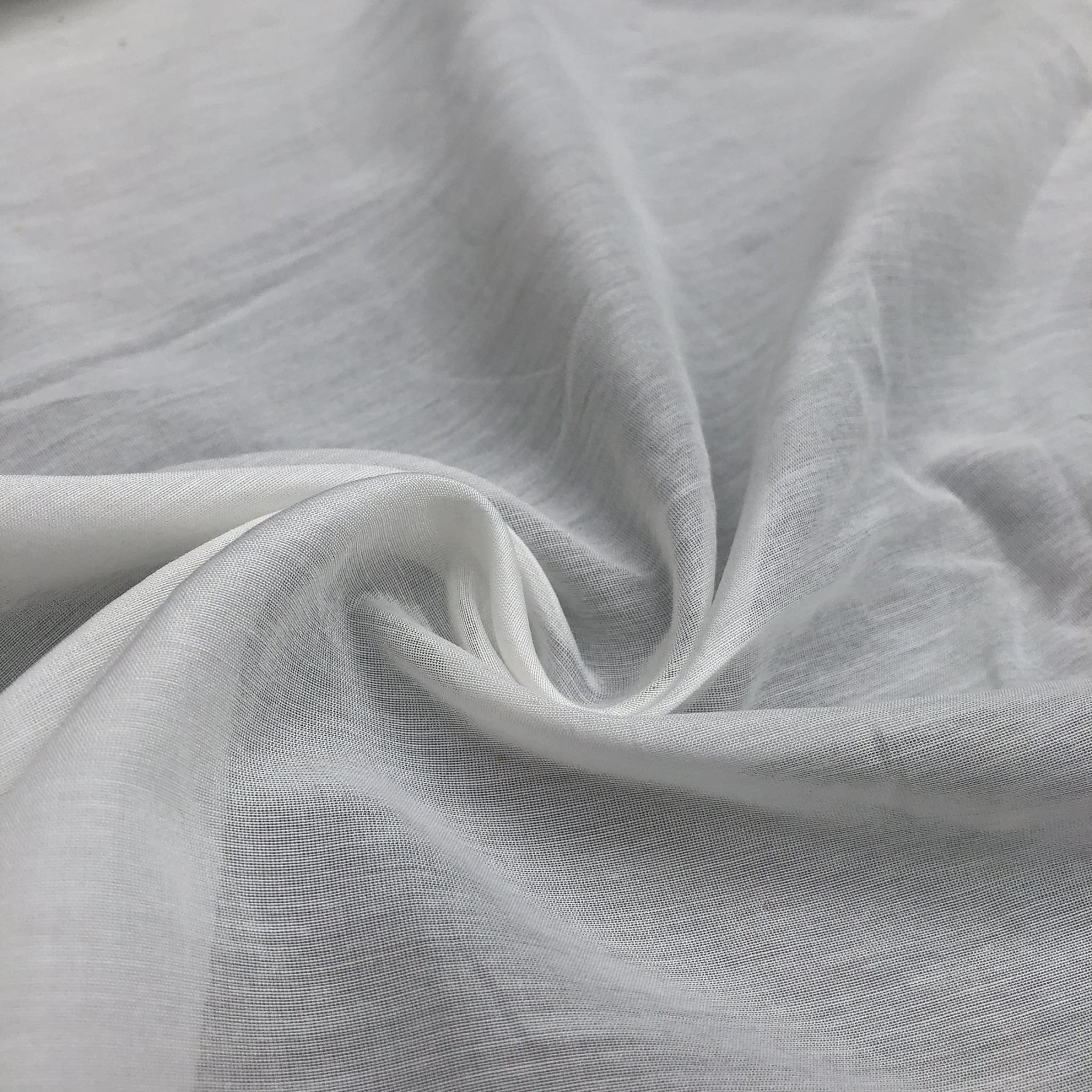 White Chiffon Fabric by the Yard Sheer Fabric Light Weight White