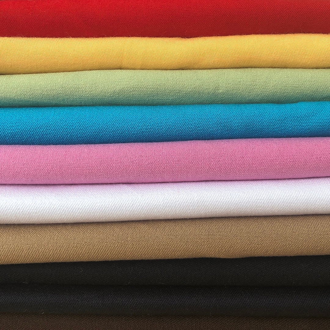 44 Cotton Twill 4 Way Stretch Spandex & Stretch Organic Woven Fabric by