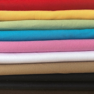 44"  Cotton Twill 4 Way Stretch Spandex & Stretch Organic Woven Fabric By the Yard