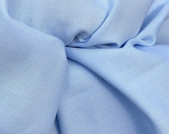 60" 100% Cotton Chambray Baby Blue 8 OZ Medium Weight Woven Fabric By the Yard