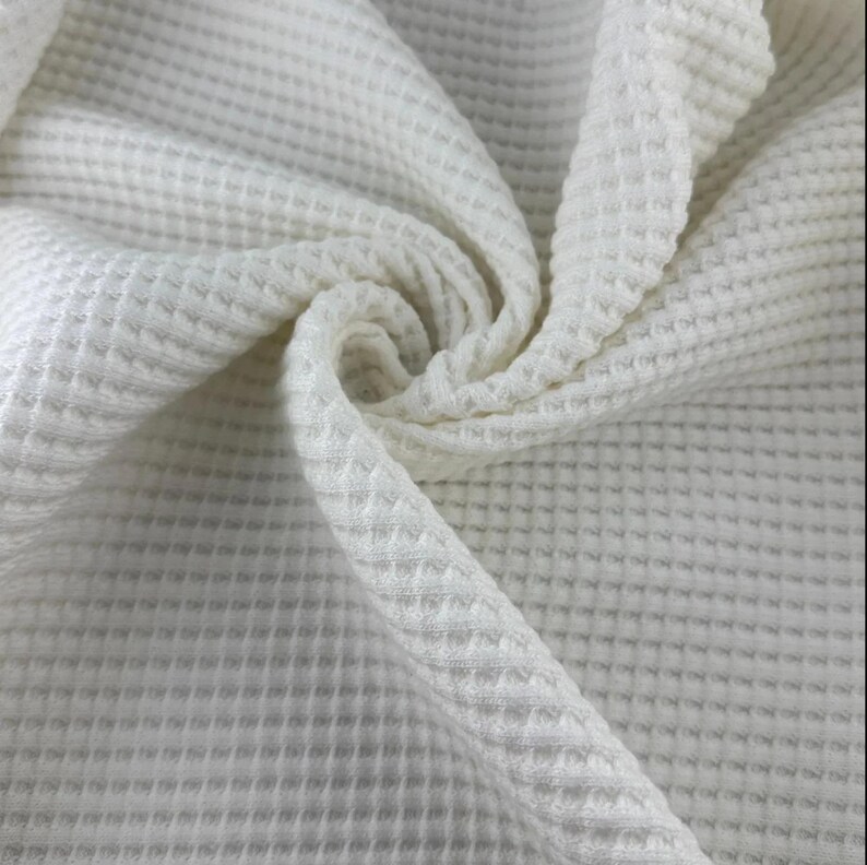 Super Heavyweight Cotton Tencel Premium Waffle Thermal Fabric - 675 GSM, 33 oz, By The Yard image 4