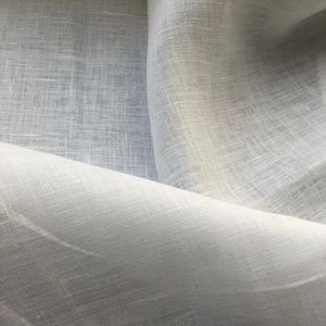 52インチ 100%リネン 5.5オンス ホワイト織物（1ヤードあたり） 画像 2